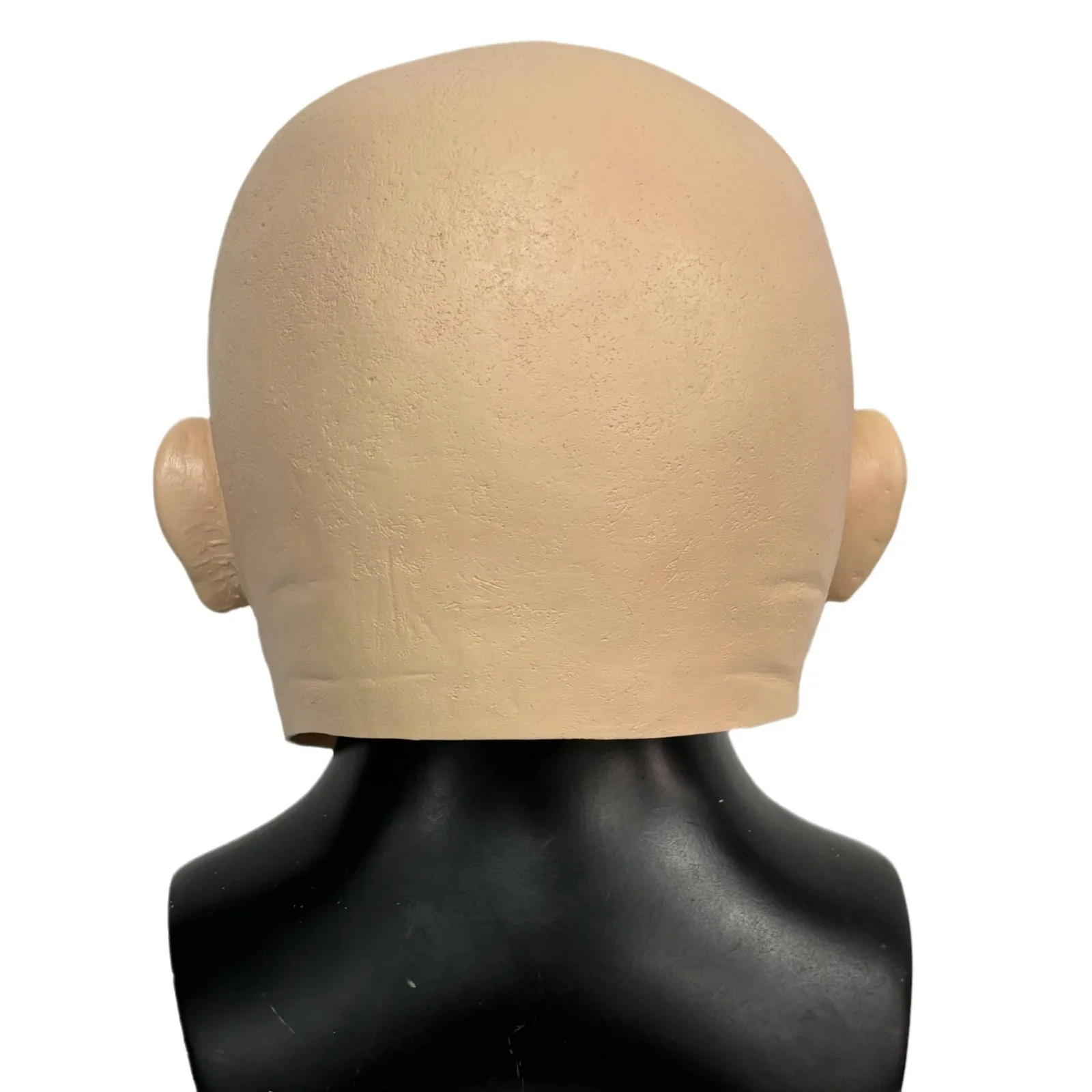 Realistische Glatzkopf-Latexmaske für Männer mit menschenähnlichem Lächeln, Gesichtsmaske für Erwachsene, Halloween-Cosplay, Maskerade-Party-Kostüm, Scherzartikel – Detail 2