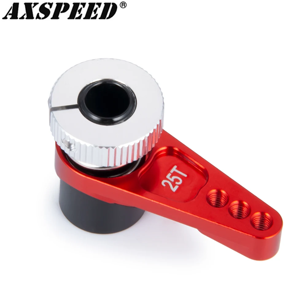 AXSPEED Aluminum Alloy 25T Steering Servo Arm Horn for 1/8 LMT Truck RC Climbing Car Upgrade Accessories