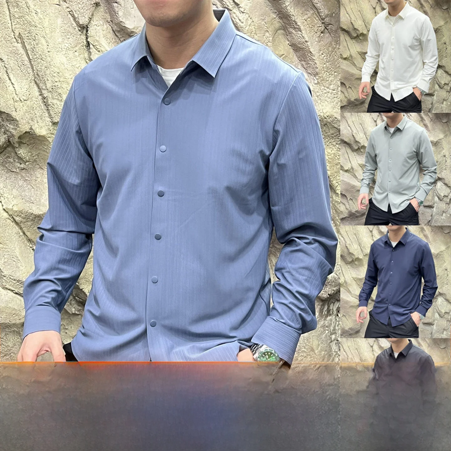 Wang Zhaoshen Product! Seamless Technology Anti-Wrinkle 25 Spring New Ice Silk Quick Dry High Elasticity Outdoor Long Sleeve ...