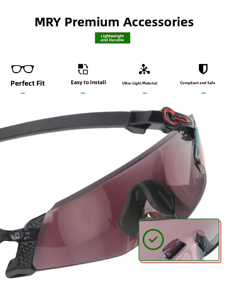 

Ultra-Light Medium MRYOK Sunglasses Accories ible with KATO Series OO9455M Replacement Nose Pads for All Face pes