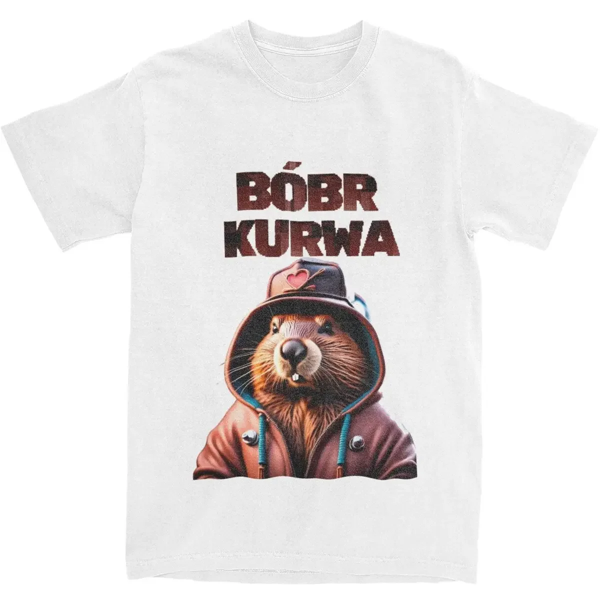 New Arrival Bobr Kurwa Meme Beaver Shirts Accessories Men Pure Cotton Crazy Cool Beavers Bober Animal Tees Short Sleeve Clothes