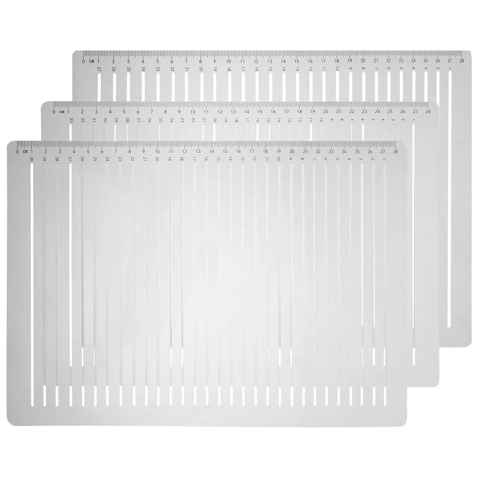 3 Pcs Drawing Line Template Calligraphy Stencil Letters Measuring Scale DIY Rulers Stencils for Writing Grid Drafting Templates