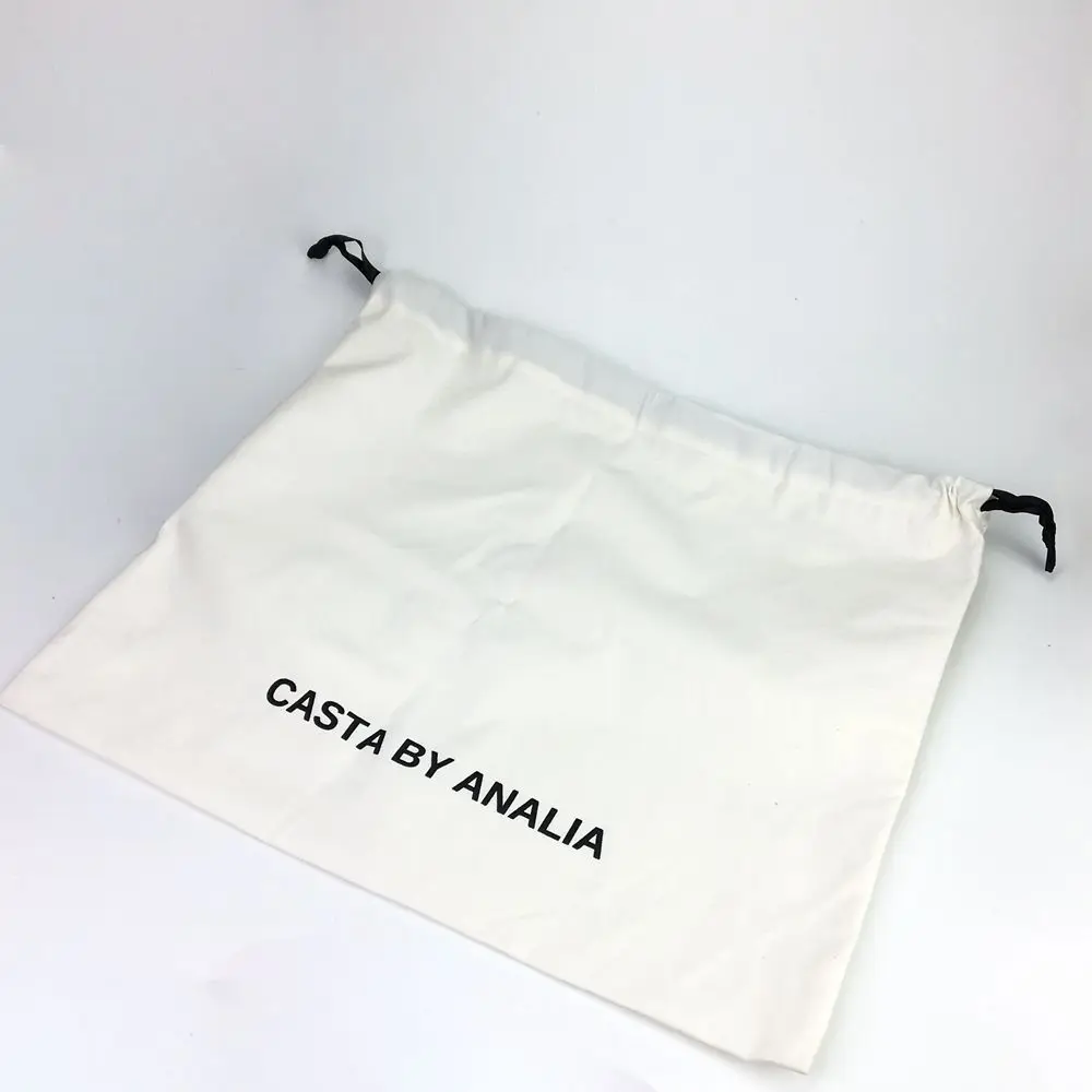 Custom Reusable Cotton Drawstring Bags For Packaging Shoes Canvas Dust Bag Dust Pouch