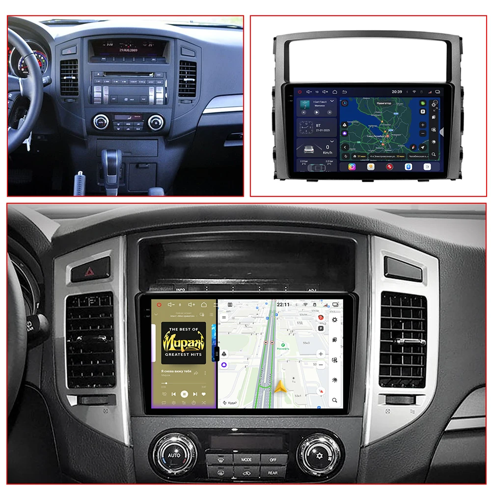 Redpower Crystal Sound 850 Pro Max  Android Car Radio Player Screen for Mitsubishi Pajero V93 V97 2006 - 2014 CarPlay Bluetooth