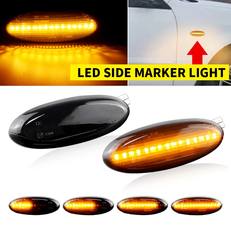 2 قطعة LED الجانب الحاجز مصباح تحديد مكرر بدوره مصباح إشارة لمازدا 323 626 MPV بريماسي بروتج MX-6 تحية OEM B01W-51-120 #1