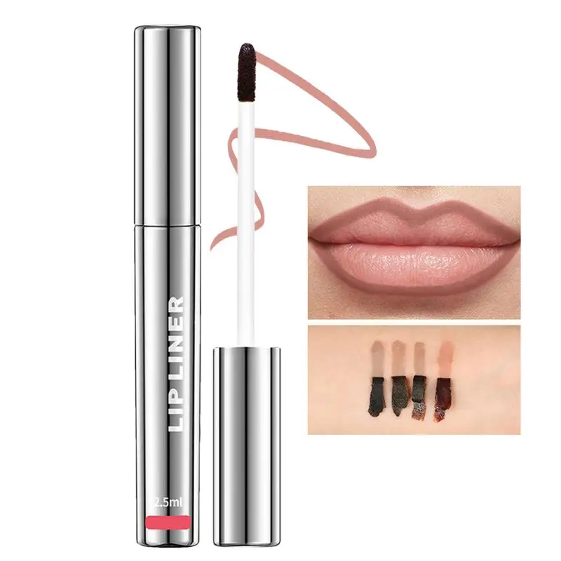 Peel Off Lip Liner Gepigmenteerde Lip Liner Vlek Matte Afwerking Peel Off Lip Stain Lip Getinte Bruine Contour Afscheurbare Lippen Vlek