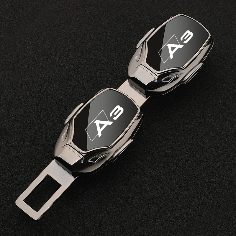 Car seat belt locker carabiner extender insurance belt insert buckle for audi A3 with logo car accessories