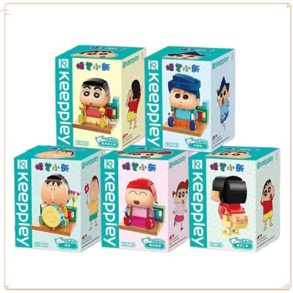 Keeppley Crayon Shin Chan Series Dynamic Superman Speed Toru Kazama Boochan Building Block Model Toy Desktop Decoration Gift