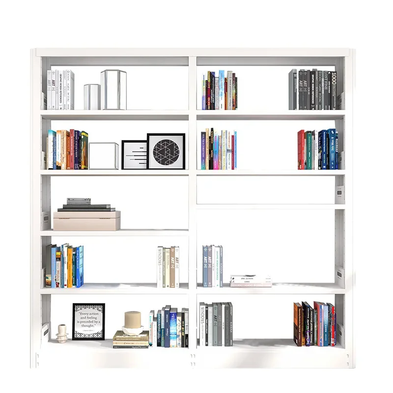 

Household steel children's storage bookshelf, school library floor wrought iron bookshelf