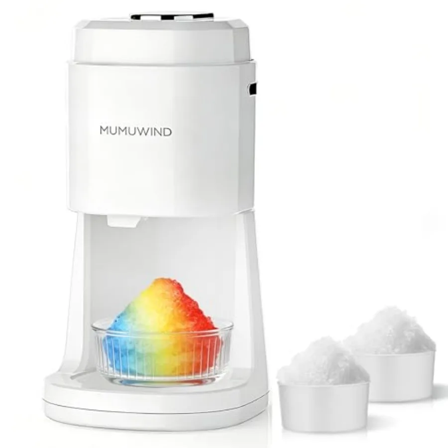 Shaved Ice Machine, Electric Snow Cone Machine with 2 Ice Cups, Ice Shaver Machine for Snow Cones, Ice Crusher Snowcone Maker f