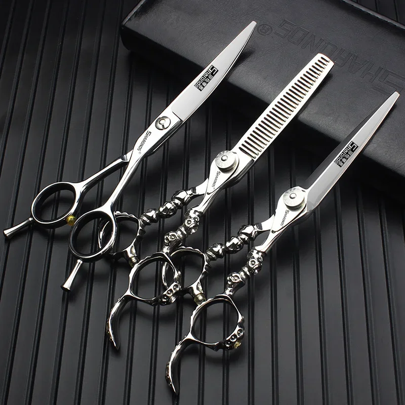 Hairdressers Special Hairdressing Scissors 6inch Personalized High-grade Flat Scissors To Play Thinning No Trace Dental Scissors