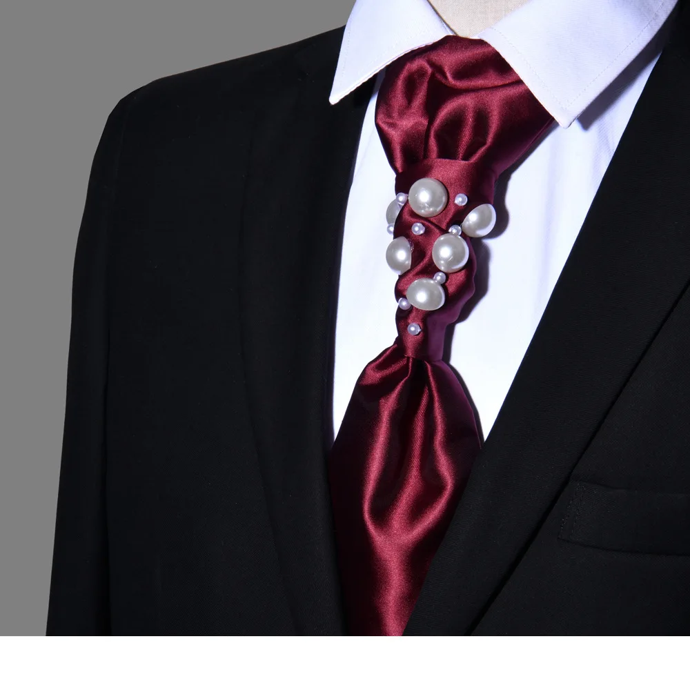 10cm Tie Men Formal Dress Accessories Necktie Vintage Wedding Travel Photo Plain Burgundy New Style Gravatas Para Homens