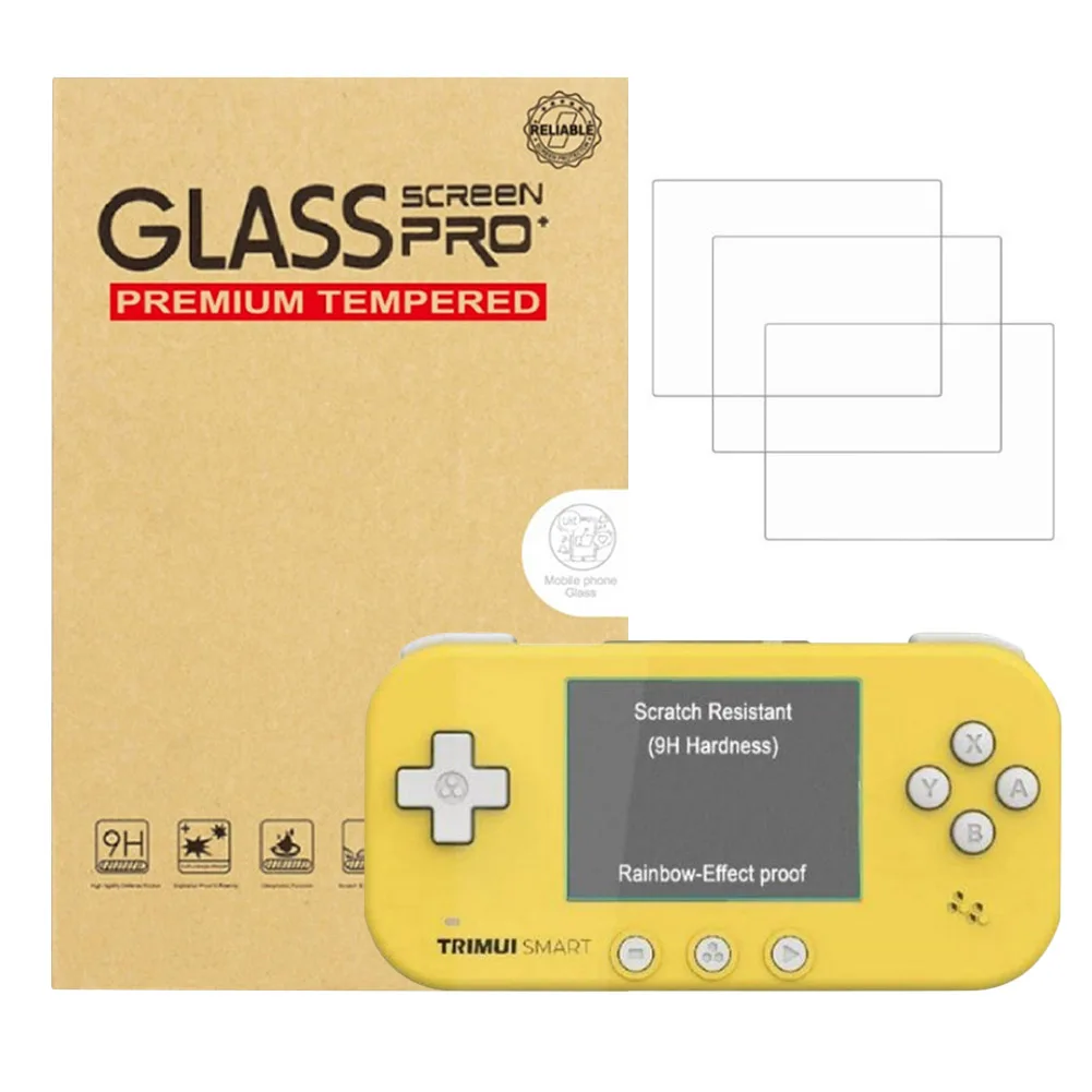 غشاء واقي شاشة HD مضادة للسكر ، زجاج مقسى لوحدة التحكم في الألعاب الذكية المحمولة Trimui