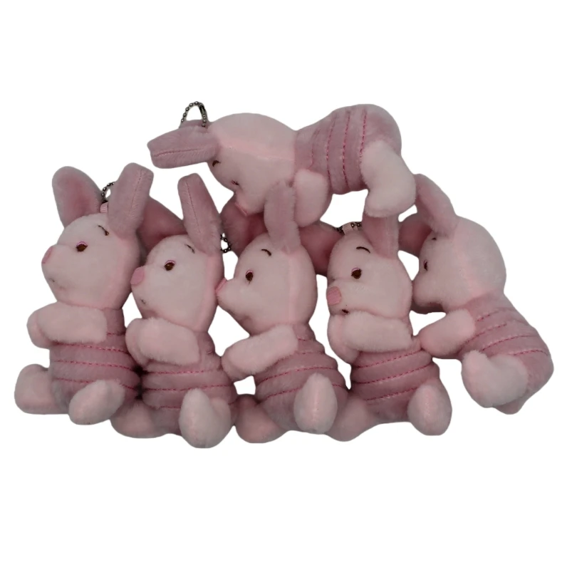 1piece Disney Kawaii Pooh Bear Piglet Cute Sleepy Series Plush Keychain Pendant Cartoon Plush Doll Toy Christmas tree ornament