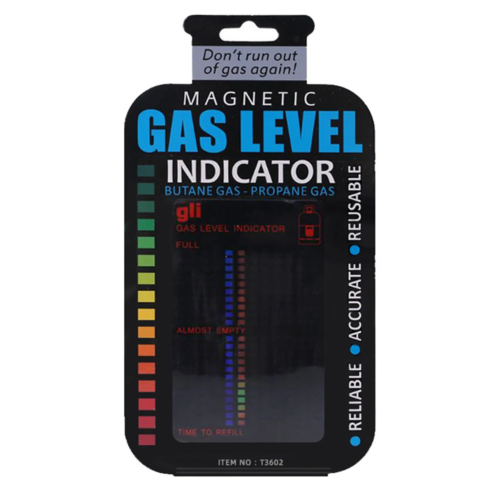 Magnetic Gas Cylinder Tool Gas Tank Level Indicator Propane Butanes LPG Fuel Gauge Car-avan Bottle Temperature-sensitive Display