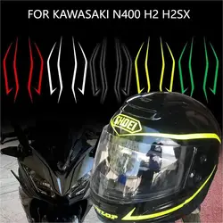 Motosiklet kask yansıtıcı şerit çıkartmalar Kawasaki N400 H2 H2SX vücut doku su geçirmez ön uç çıkartması