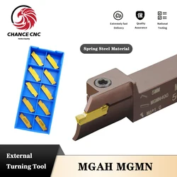 MGAH320 MGAH325 Spring steel slotting tool holder External reverse end face Groove cutter CNC Mechanical lathe MGMN insert