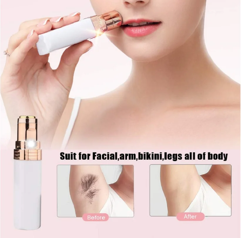 Portable Female Painless Hair Removal Electric Epilator Female Eyebrow Lip and Cheek Shaver Facial Mini Portable Epilator