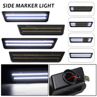 LED Side Marker Light Front Rear Bumper Lamp Parking Light Indicator  White For Dodge Challenger 2008-2014
