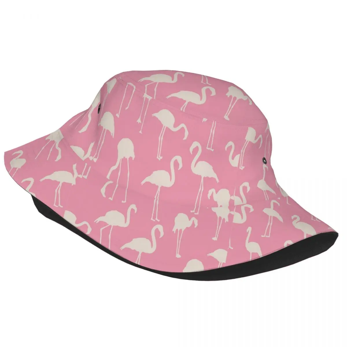 Cute Flamingo Cartoon Bucket Hat for Teen Travel Sun Hat Hip Hop Packable for Outdoor Fishing Hat Boonie Hat