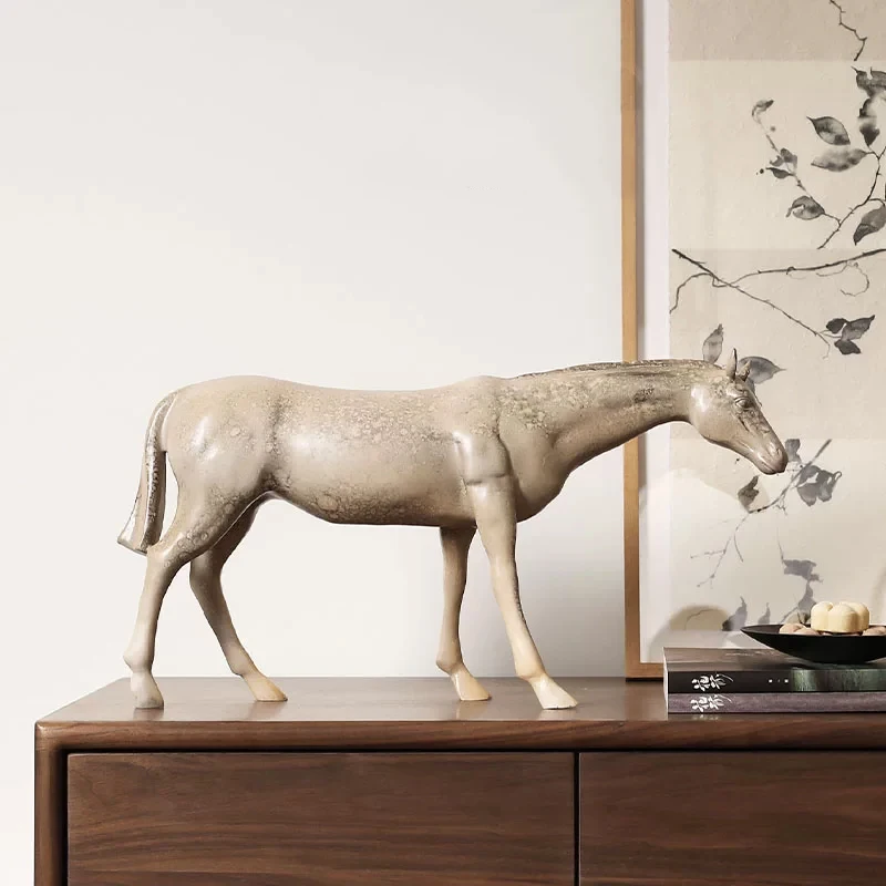 Horse Sculpture Ornaments,Animal Model Art Statue,Creative Resin Artworks,Crafts Desktop Decoration,Housewarming Gift,Room Decor