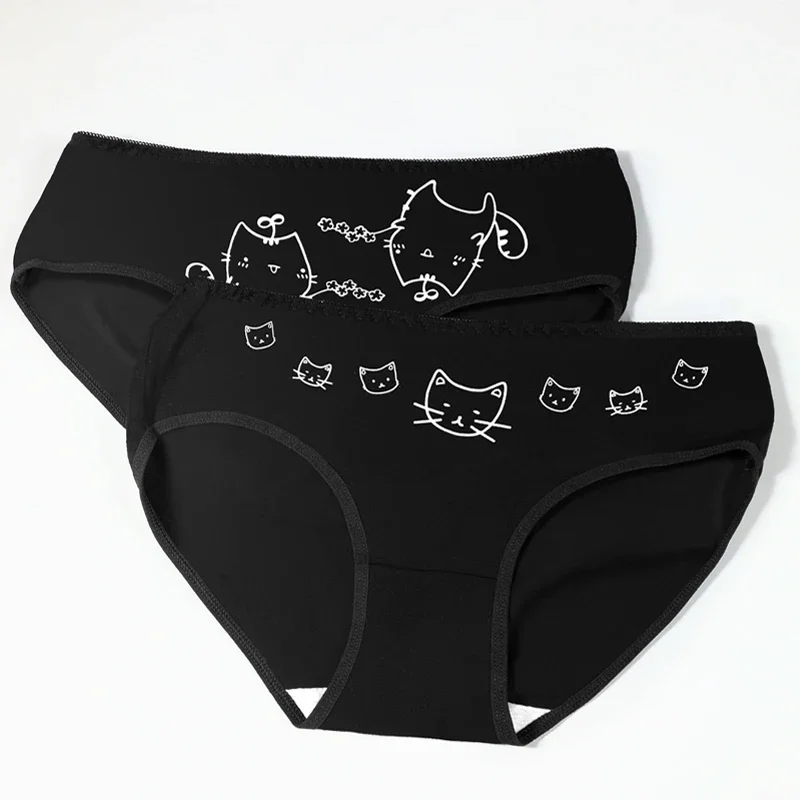 5PCS Women's pure cotton underpants, women's all-cotton crotch briefs, summer thin mid-waist Japanese-style comfortable