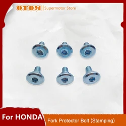 OTOM Motorcycle Fork Cover Guard Plate Screw Front Shock Absorber Protection Bolt 90113MAC78 For HONDA CRF250X CRF450X FORKSHOWA
