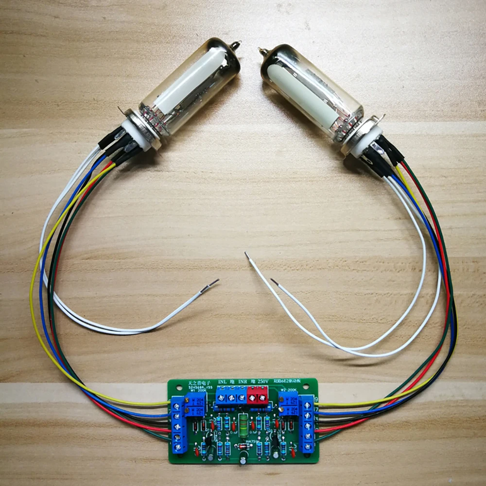 Dual 6E2 Tube Cat Eye Driver Board DIY Fluorescent Tube POWER Amplifier Volume Level Indicator Preamp