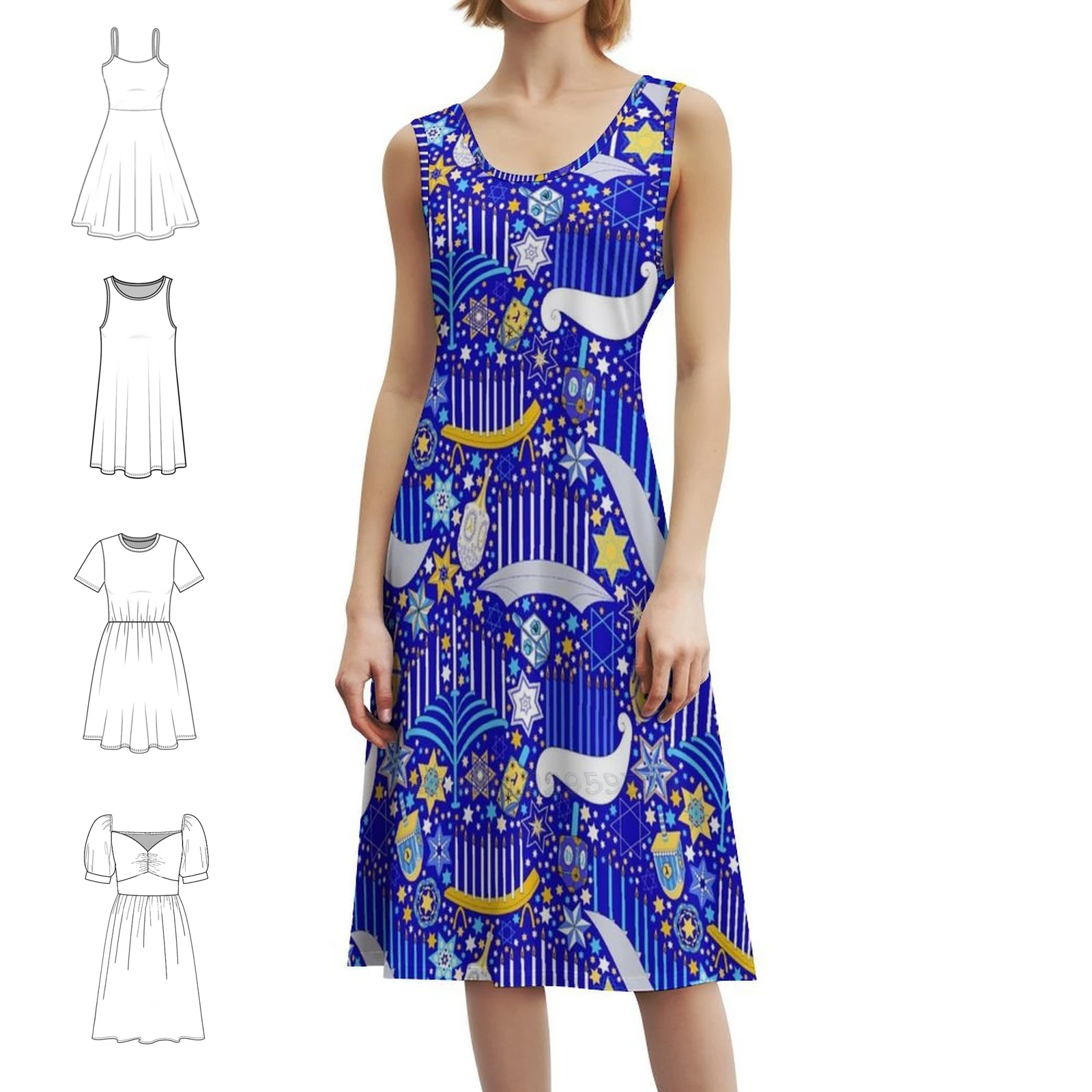 

Счастливая Ханука, повседневное платье в корейском стиле для женщин, простые повседневные офисные женские платья, Ханука, Ханука, праздничное женское платье