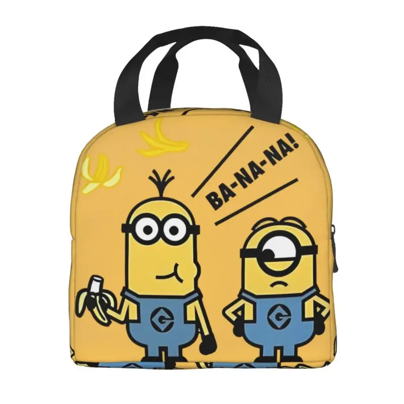 Custom M-Miniones Cute Doll Resuable Lunch Boxes Women Multifunction Funny  Cooler Thermal Food Insulated Lunch Bag Children