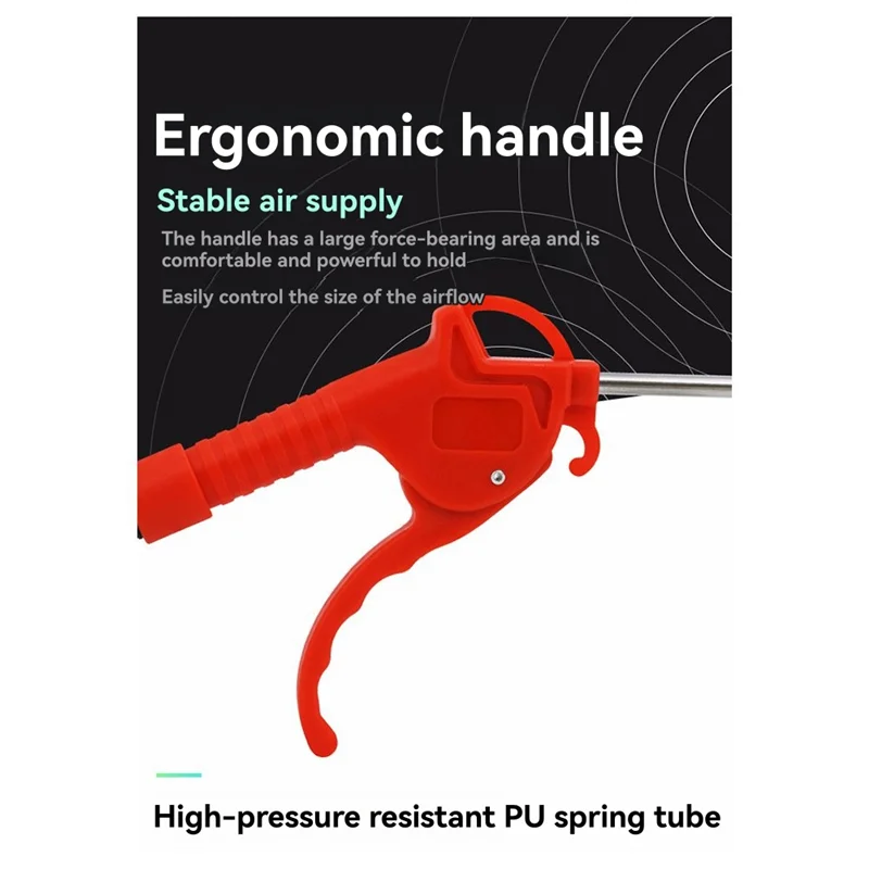 

A95I-Power Air Nozzle Blower Grip 8 Pieces Air Blow Tool Compressor Accessories For Industrial Household Mechanics