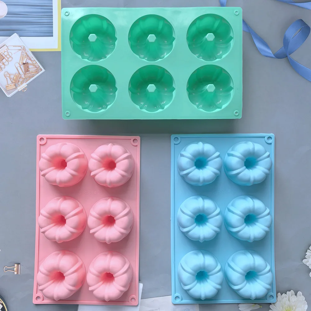 

6 Cavity Halloween Pumpkin Silicone Cake Mold for Chocolate Mousse Ice Cream Jelly Pudding Dessert Bakeware Pan Decorating Tools