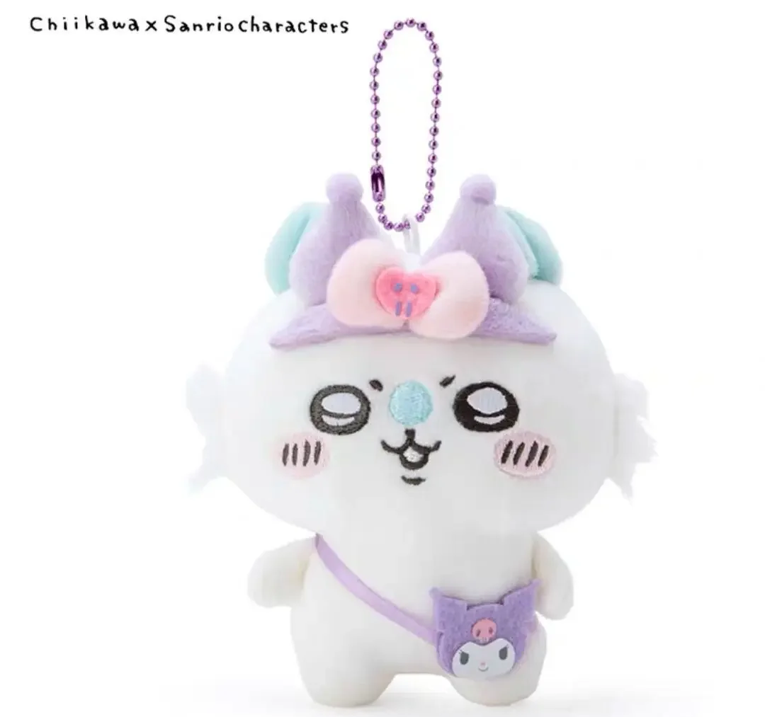 Kawaii Boneca de Pelúcia dos Desenhos Animados Japoneses, Bonecas Pochacco, Pingente Chaveiro, Decoração Mochila, Brinquedo para Crianças, Presente para Meninas