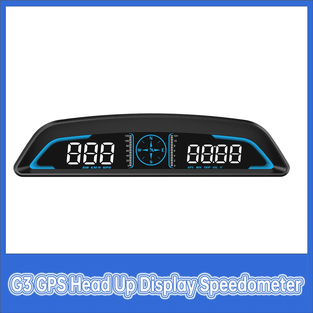 Car GPS Heads Up Display Universal Digital Speedometer Driving Alert Overspeed Alarm Trip Meter for All Cars