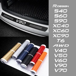 Carbon Fiber Car Trunk Rear Bumper Guard Protection Sticker Anti Scratch For Volvo XC90 C30 T6 S60 C70 XC40 V40 XC70 V70 V60 V50