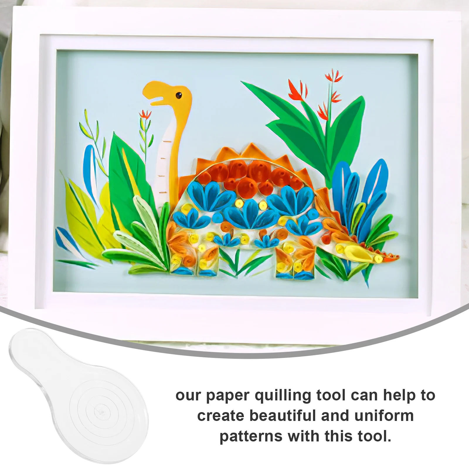 4 قطعة أداة لف الورق من البلاستيك المتين DIY جهاز حرفي محمول تصميم مريح لبطاقات المعايدة هدايا ديكور المنزل #2