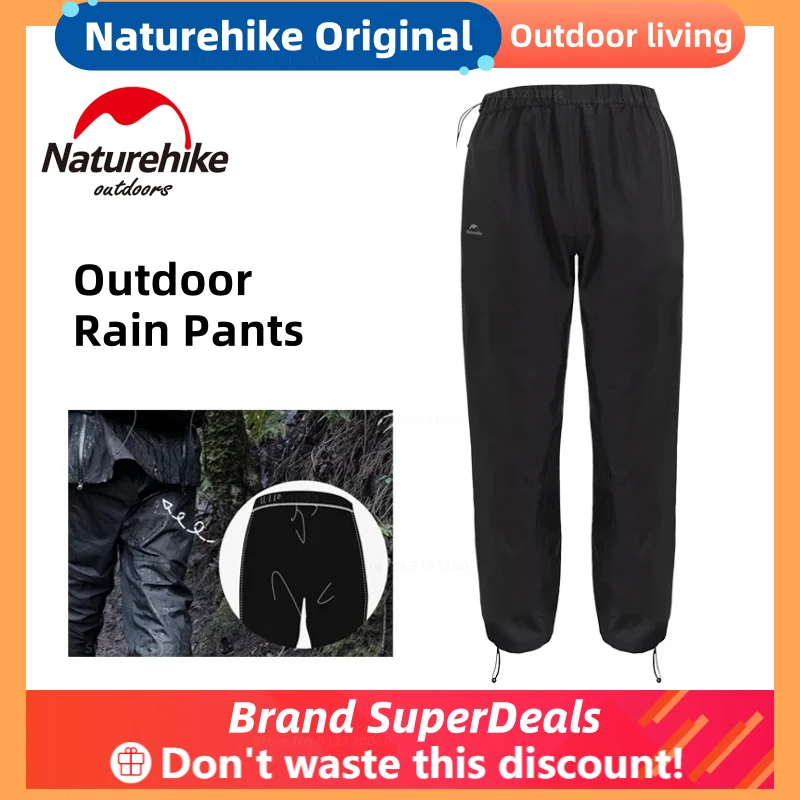 Naturehike SuperDeal Outdoor Rainproof Pants Ultralight Windproof Waterproof Hiking Camping Fishing Climbing Trousers 8000mmH20