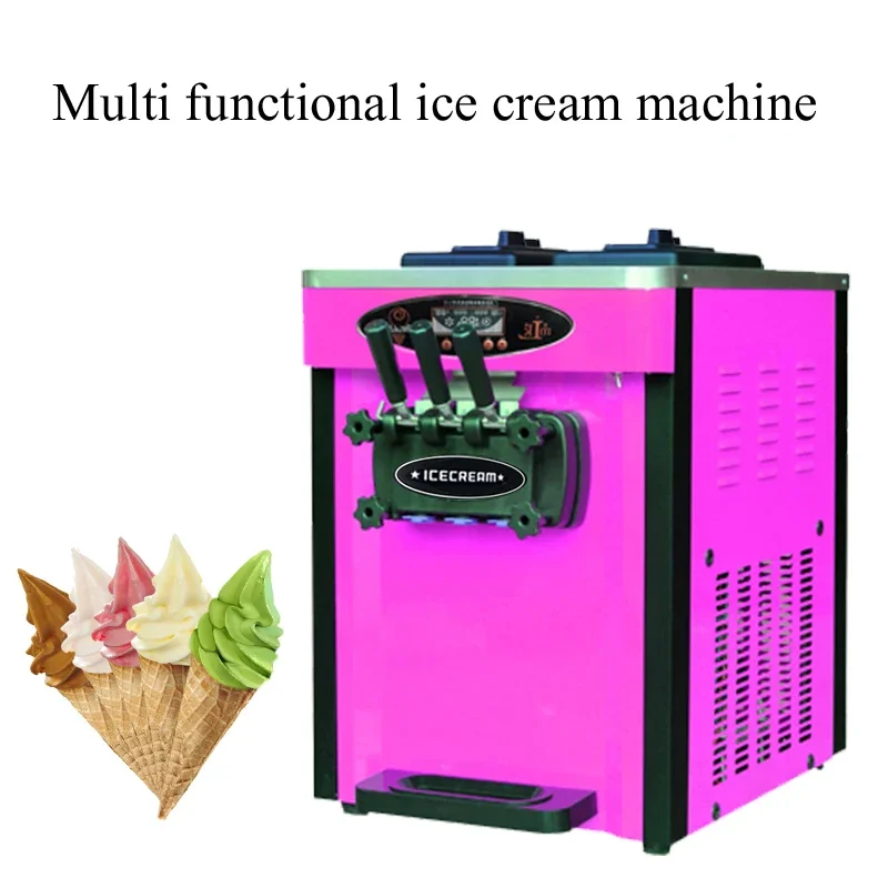 2025 Nieuwe Ijs Machine 25L/H Economische Tafelblad Rvs Commerciële Automatische Soft Serve Ijs Maker Machine