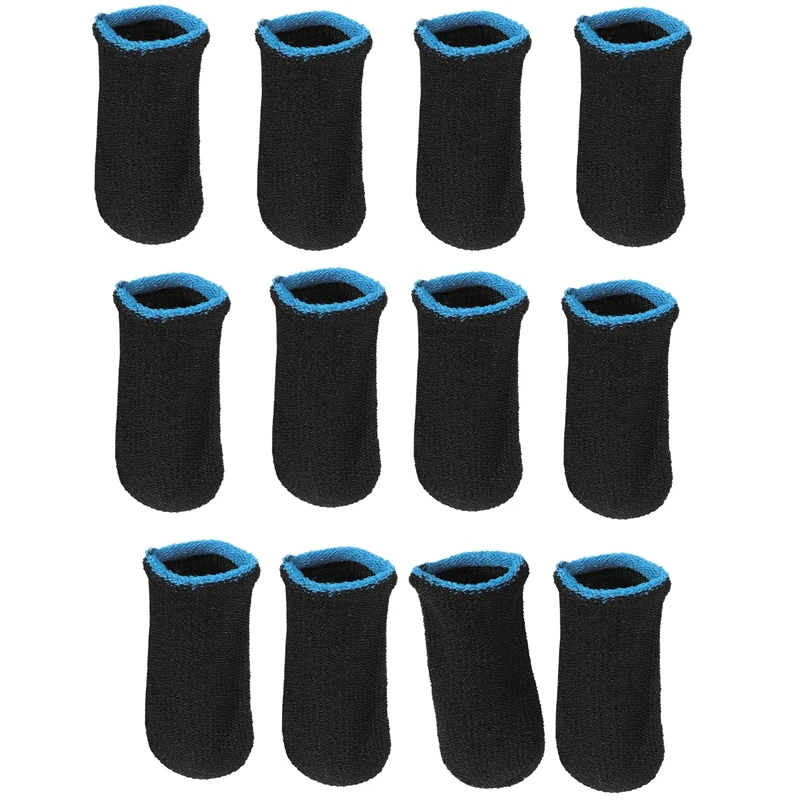 18-Pin Carbon Fiber Finger Sleeves for PUBG Mobile Games Contact Screen Finger Sleeves(12 Pcs)