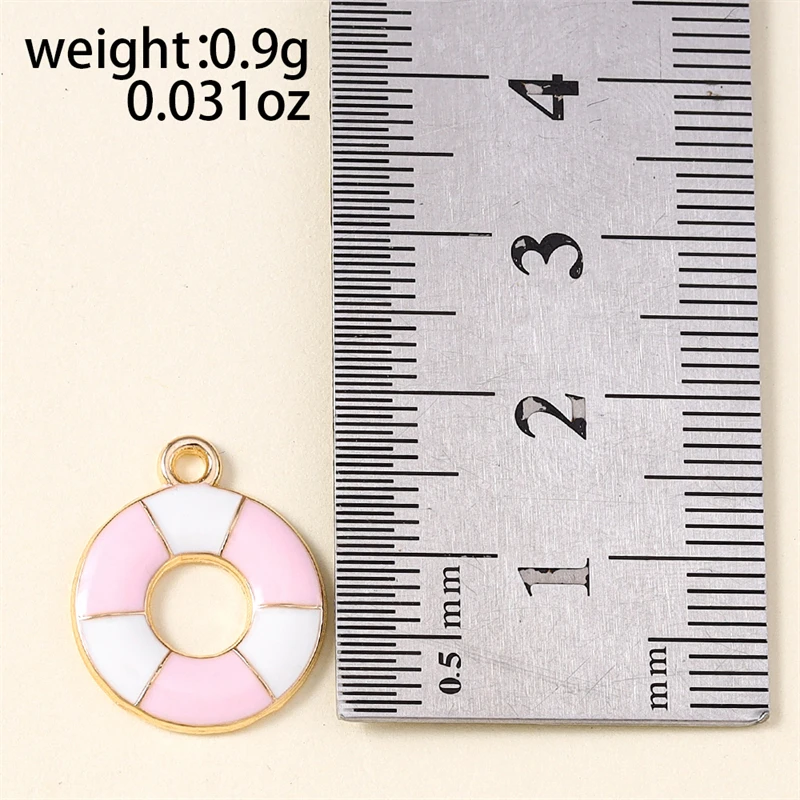 20 Stück 12x15mm Niedliche Emaille-Anhänger in Form von Segelboot-Rädern für DIY-Ohrringe, Halsketten, Handgemachtes Kunsthandwerk und Schmuckherstellungszubehör – Detail 9