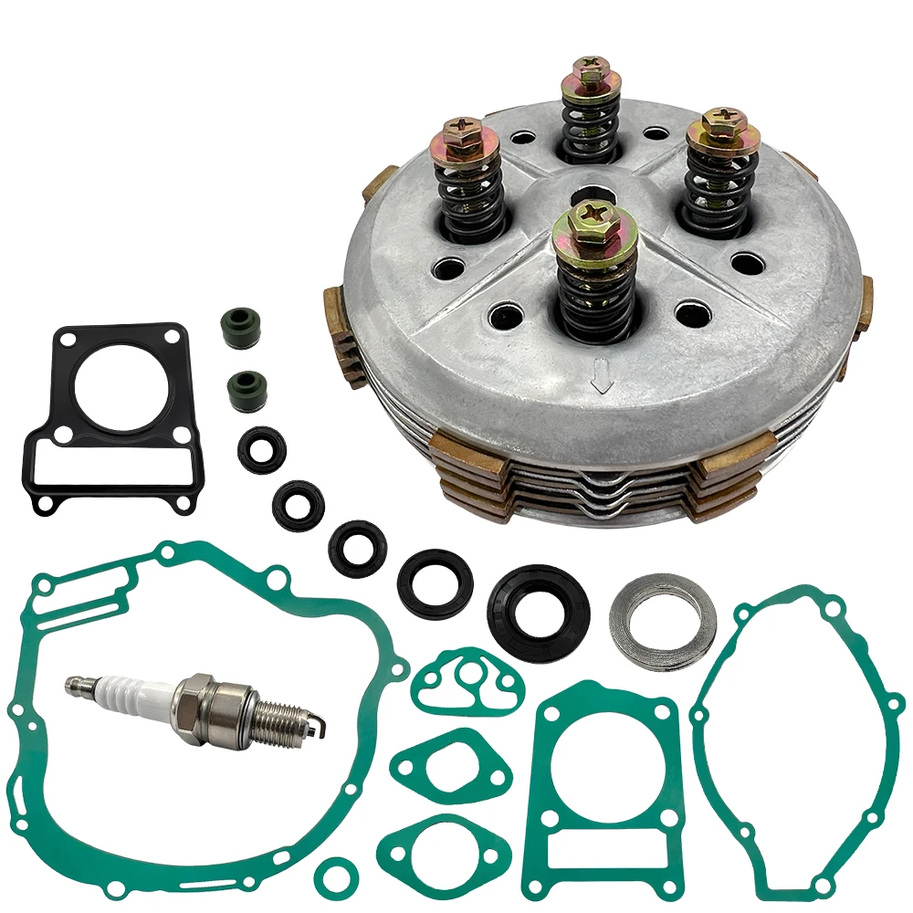 Zestaw sprzęgła Środkowa wewnętrzna piasta Zewnętrzna płyta dociskowa i kompletna uszczelka do Yamaha TTR125 TTR125 TTR125L TTR125E TTR125LE 2000-2023