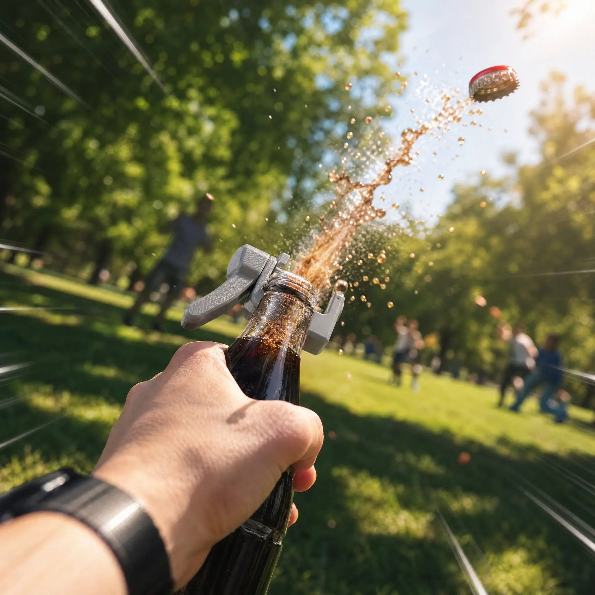 Portable 3D Print Bottle Cap Launcher Opener Plastic Beer Drink Opening Gun Bar Kitchen Party Accessory For NRW Bottles