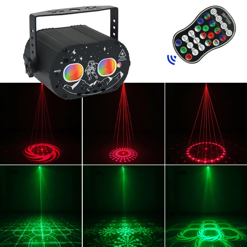 Proyector láser de Flash con patrón portátil, luces USB para escenario, discoteca, RGB, decoración para fiesta y boda, luz para DJ