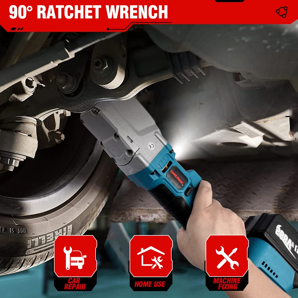 ONEVAN Brushless 1/2\'\' Electric Ratchet Wrench 1000NM 4800RPM Removal Screw Nut Car Repair Power Tool for Makita 18V Battery