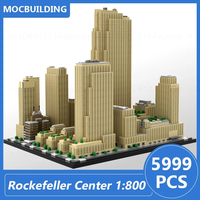 Rockefeller Center 1:800 Scale Architecture Model Moc Building Blocks Diy Assemble Bricks Collection Display Toys Gifts 5999PCS