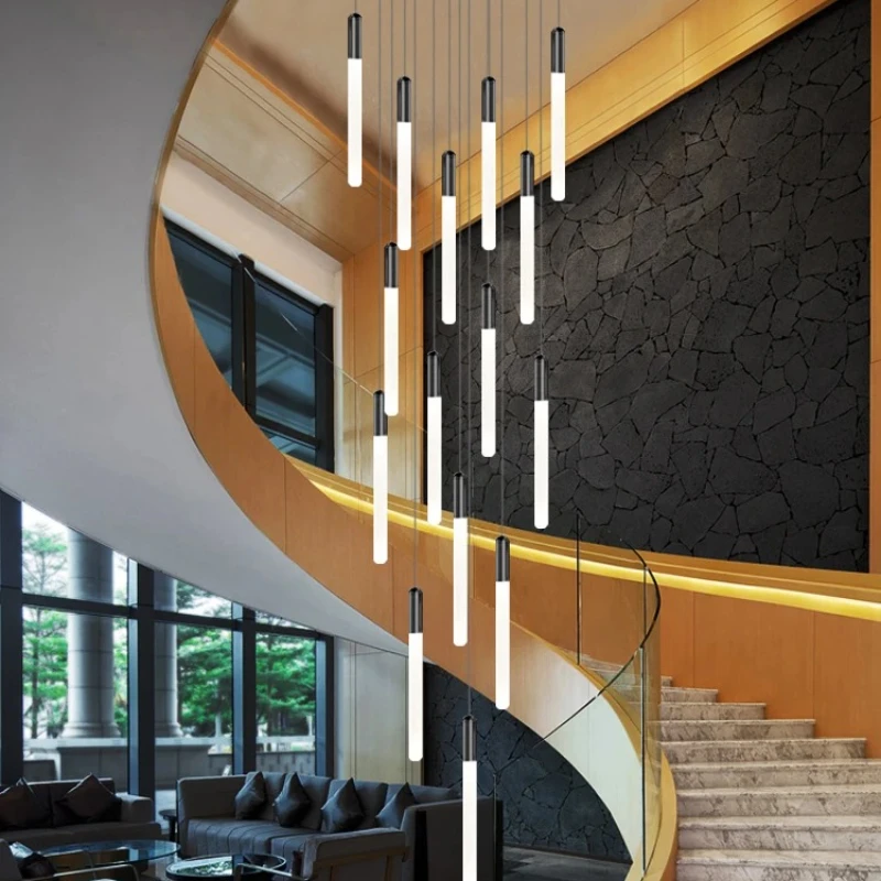 Lampada a sospensione a soffitto cilindrica nordica Paralume in acrilico Moderno e minimalista Soggiorno Cucina Camera da letto Lampada a sospensione oro/nero