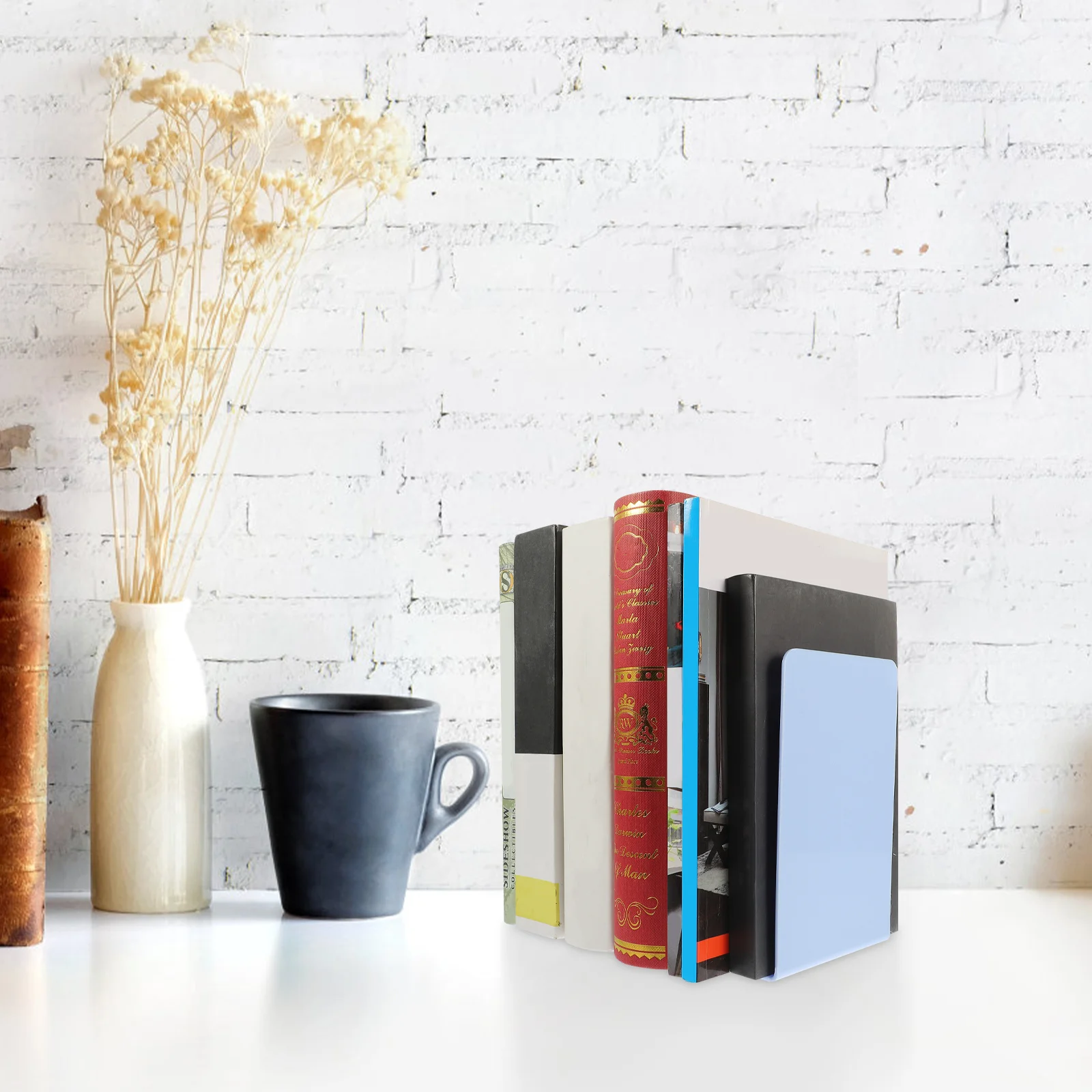 2pcs Bookends Book Stand Decorative Book Holders For Home Office Study Organizer Pp Desktop Bookshelf Storage Solution