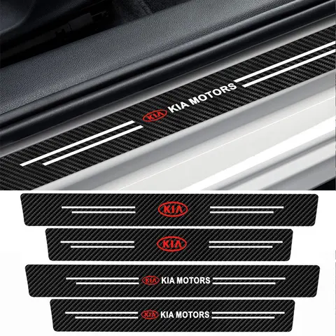 새로운 자동차 도어 임계값 보호 스티커 KIA Sportage Ceed Sorento Cerato Optima Picanto Rio 용 스크래치 방지 자동차 액세서리