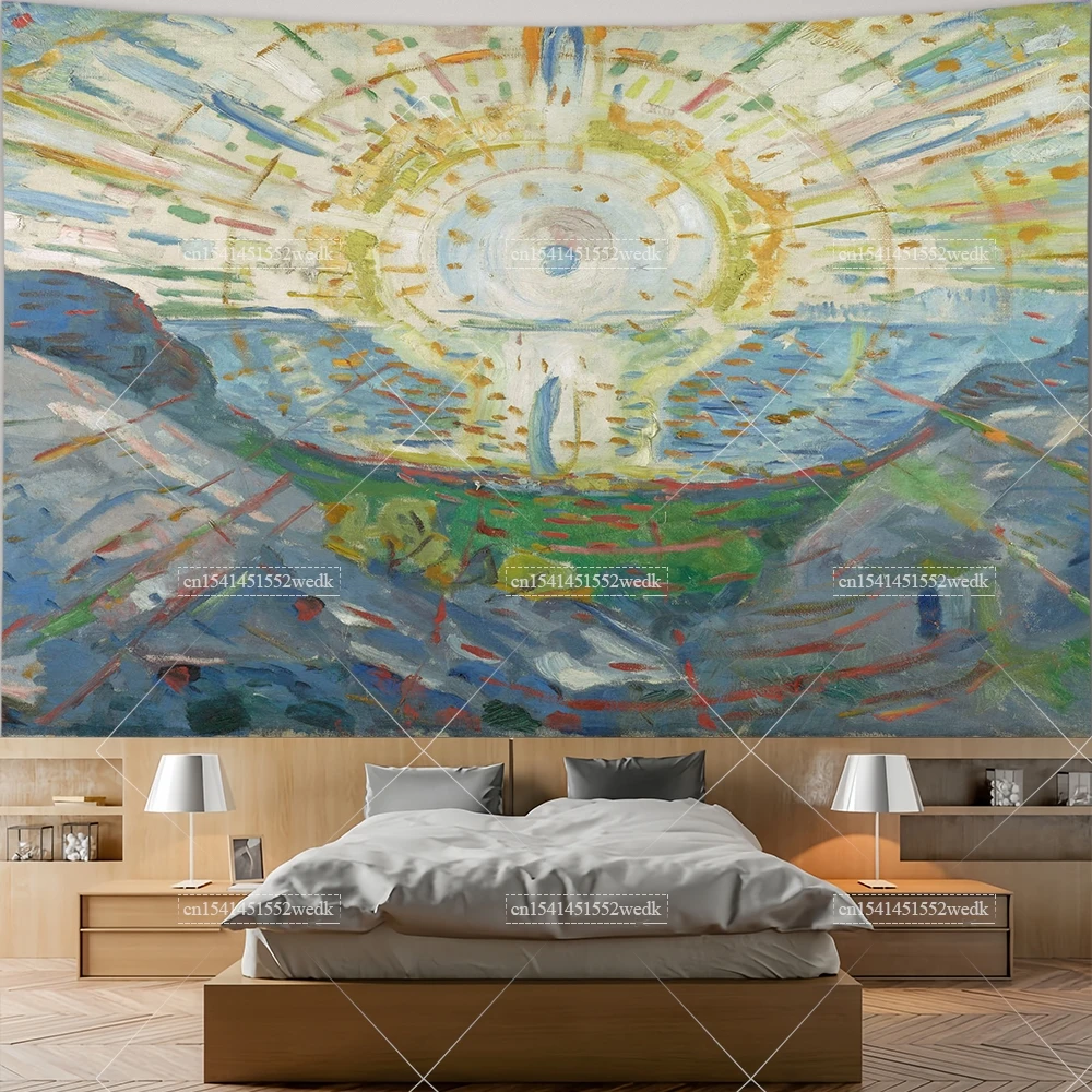 Edvard Munch The Sun Wall Hang - Aesthetic Tapestry ulasan dan harga