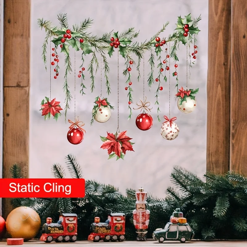 Christmas Windows Sticker Merry Christmas Decoration for Home Pendant Xmas Sticker Ornament Navidad Natal New Year Gift 2026